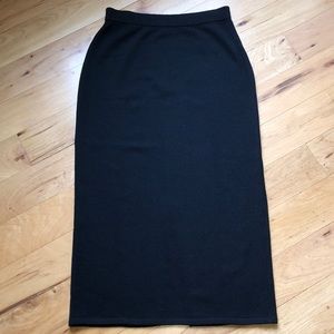 St. John Basics - Black Knit Midi Skirt Sz 6